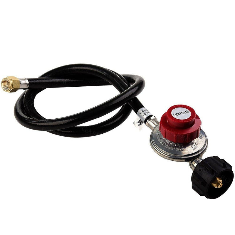 GASPRO 4FT 20 PSI Adjustable High Pressure Propane Regulator with Hose, LP Gas Grill Regulator Hose - Grill Parts America