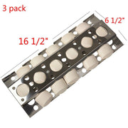 GasSaf Heat Plate 16.5 inch 3-Pack Stainless Steel Heat Plate, Heat Tent, Burner Cover, Vaporizor Bar and Flavorizer Bar - Grill Parts America