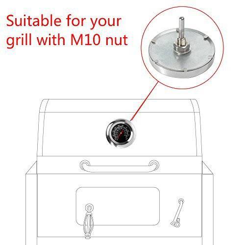 GasSaf 3" BBQ Temperature Gauge Thermometer Replacement for Master Forge, Cuisinart, Backyard, Uniflame and Other Gas Grill - Grill Parts America