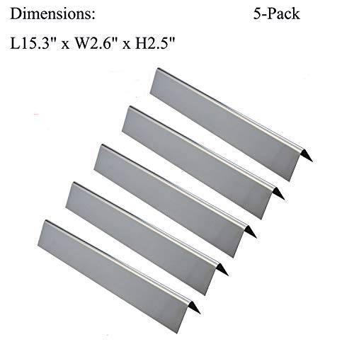 GasSaf L15.3 Flavorizer Bar Replacement Gas Grill Front Controls (L15.3 x W2.6X T2.5inch)(5-Pack) - Grill Parts America