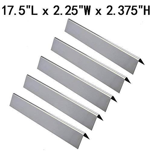 GasSaf Set of 5 Stainless Steel Flavorizer Bars Replacement (17.5" x 2.25" x 2.375") - Grill Parts America