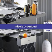 Geesta Stainless Steel Griddle Caddy for 28"/36" Blackstone Griddles, Grill Caddy Space Saving BBQ Accessories Storage Box Tool Holder, Easy to Install & Nicely Organized Outdoor Grill Gifts for Him - Grill Parts America