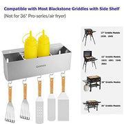 Geesta Stainless Steel Griddle Caddy for 28"/36" Blackstone Griddles, Grill Caddy Space Saving BBQ Accessories Storage Box Tool Holder, Easy to Install & Nicely Organized Outdoor Grill Gifts for Him - Grill Parts America