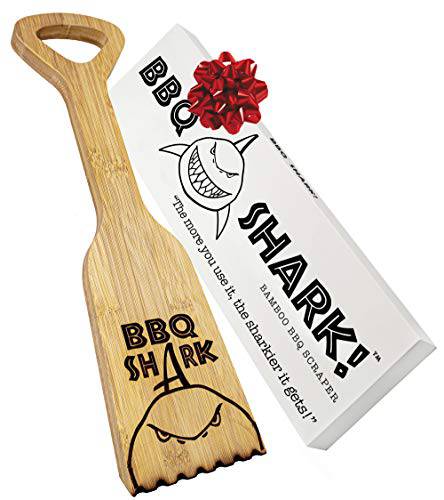 Premium BBQ Scraper for Grill with Great Gift Box - Bristle Free Brush Cleaner Alternative - Bamboo Wood - Grill Parts America