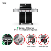 Weber 7621 Gas Grill Porcelain Enameled Flavorizer Bar Set for 300 Series Gas Grills (17.6 x 2.3 x 2.2),Gray,17.5" - Grill Parts America