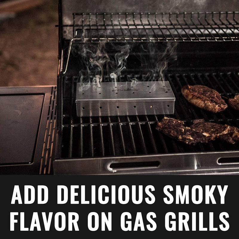 Grillaholics Smoker Box, Top Meat Smokers Box - Grill Parts America