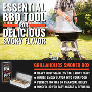 Grillaholics Smoker Box, Top Meat Smokers Box - Grill Parts America