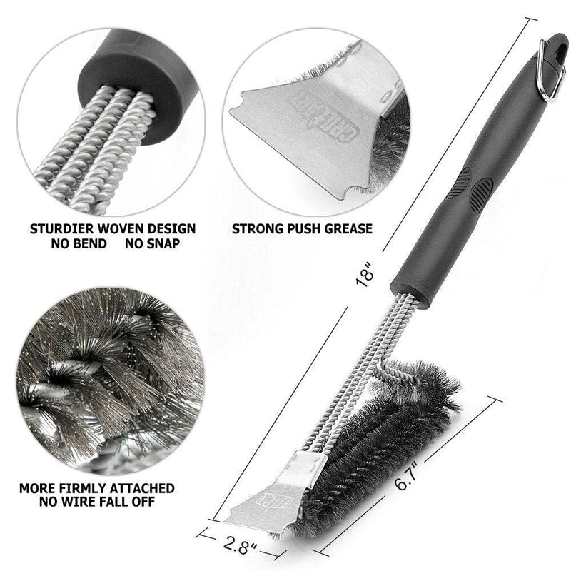 GRILLART Grill Brush and Scraper - Extra Strong BBQ Cleaner - Grill Parts America