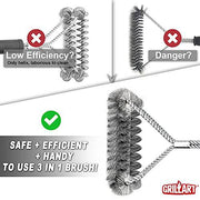 GRILLART Grill Brush Bristle Free & Wire Combined BBQ Brush - Grill Parts America