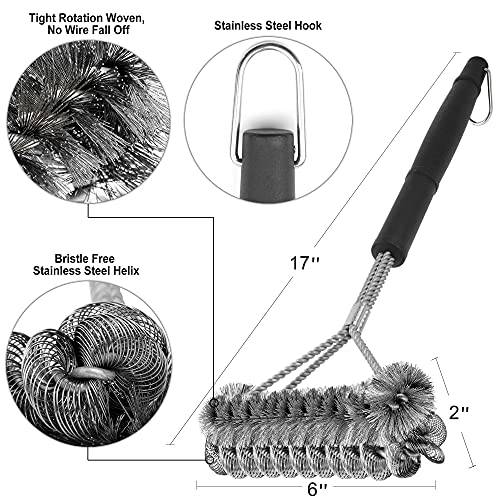 GRILLART Grill Brush Bristle Free & Wire Combined BBQ Brush - Grill Parts America