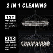 GRILLART Grill Brush Bristle Free & Wire Combined BBQ Brush - Grill Parts America
