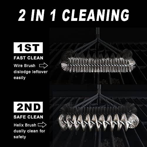 GRILLART Grill Brush Bristle Free & Wire Combined BBQ Brush - Grill Parts America