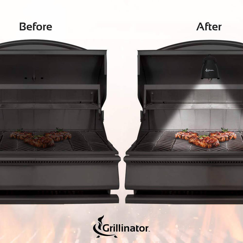 Grillinator Authentic Grilluminator BBQ Grill Light-Ultra Bright Handle Mount LE, Black - Grill Parts America