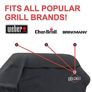 Grillman Premium (58 Inch) BBQ Grill Cover, Heavy-Duty Gas Grill Cover For Weber, Brinkmann, Char Broil etc. Rip-Proof , UV & Water-Resistant - Grill Parts America