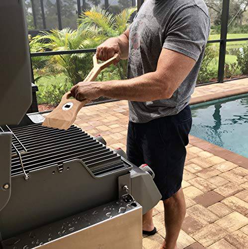 Grillsafe 18” Premium Hickory Wooden BBQ Grill Scraper. The Ultimate, All-Natural Grill Brush for Safe, Bristle-Free “custom” Grill