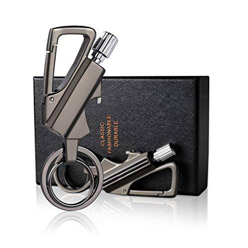 Keychain Bottle Opener Flint Fire Starter Permanent Match Multi-tool Keychain Waterproof Keychain - Grill Parts America