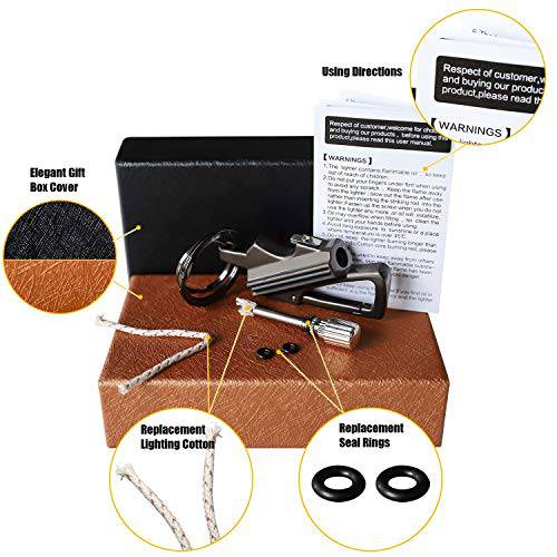 Keychain Bottle Opener Flint Fire Starter Permanent Match Multi-tool Keychain Waterproof Keychain - Grill Parts America