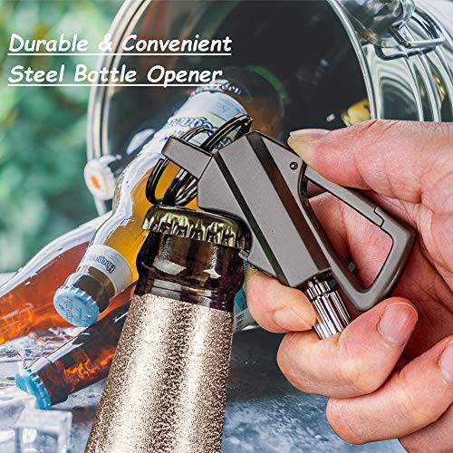 Keychain Bottle Opener Flint Fire Starter Permanent Match Multi-tool Keychain Waterproof Keychain - Grill Parts America