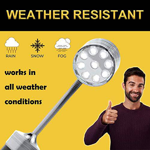 Grill Light Set, Powerful Magnetic Base Super Bright BBQ Lights - 360 Degree Flexible Gooseneck LED with 3 Brightness Levels, Heat Resistant Aluminum Barbecue Grill Light (2021 Upgraded Version) - Grill Parts America