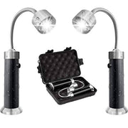 Grill Light Set, Powerful Magnetic Base Super Bright BBQ Lights - 360 Degree Flexible Gooseneck LED with 3 Brightness Levels, Heat Resistant Aluminum Barbecue Grill Light (2021 Upgraded Version) - Grill Parts America