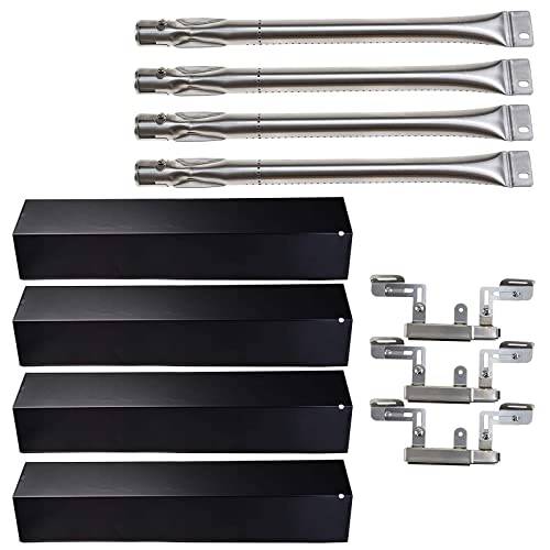 Hiorucet Grill Replacement Parts for Brinkmann 810-2410-S, 810-1420-0, 810-1420-1, 810-1470-0 Grill Models. Grill Burner, Porcelain Heat Plate, Adjustable Carryover Tubes Replacement for Brinkman - Grill Parts America
