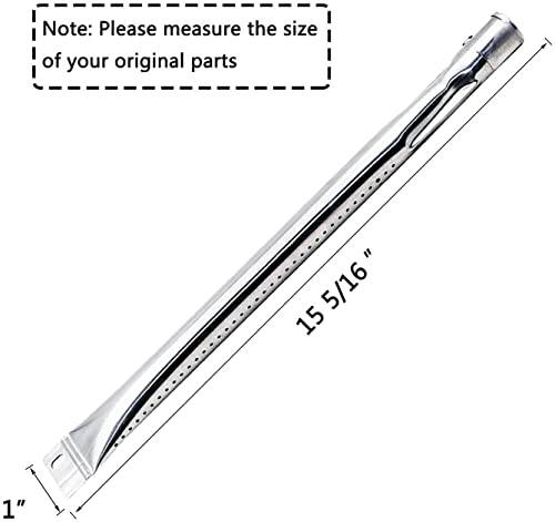 Hiorucet Grill Replacement Parts for Brinkmann 810-2410-S, 810-1420-0, 810-1420-1, 810-1470-0 Grill Models. Grill Burner, Porcelain Heat Plate, Adjustable Carryover Tubes Replacement for Brinkman - Grill Parts America