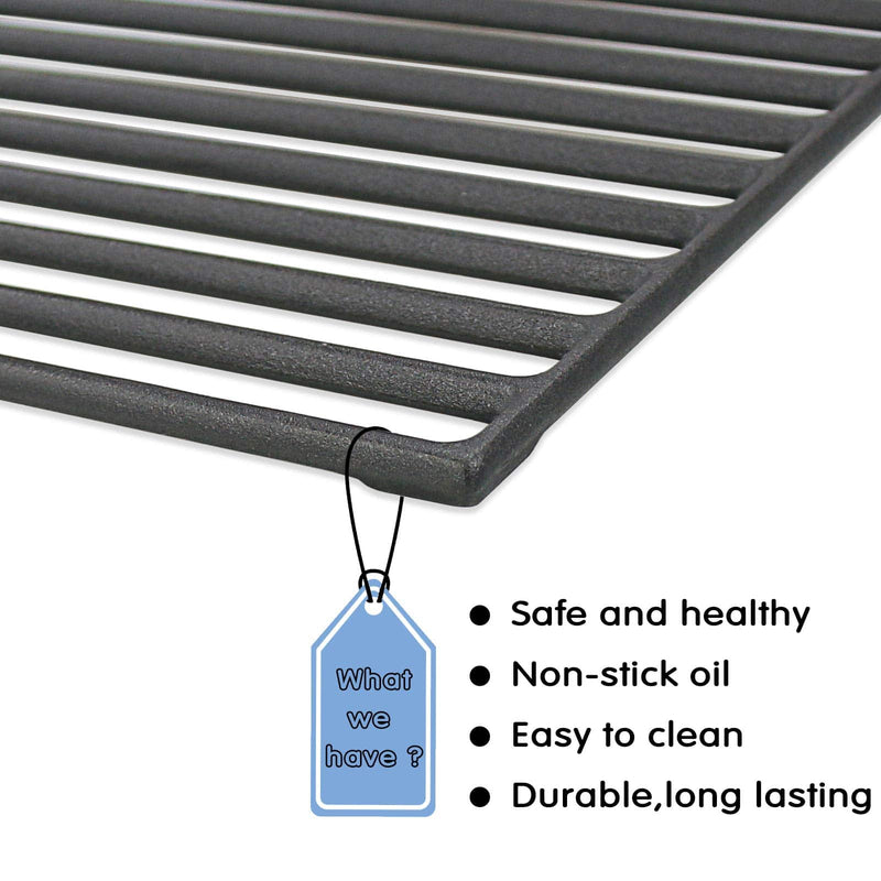 Hisencn Cast Iron Cooking Grid Grate Replacement (17 5/8" x 27 7/8" Grate for Brinkmann) - Grill Parts America