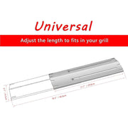 Hisencn Universal Replacement Heavy Duty Adjustable Stainless Steel Heat Plate Shield, Brinkmann Gas Grill, Extends from 11.75" up to 21" L - Grill Parts America