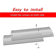 Hisencn Universal Replacement Heavy Duty Adjustable Stainless Steel Heat Plate Shield, Brinkmann Gas Grill, Extends from 11.75" up to 21" L - Grill Parts America