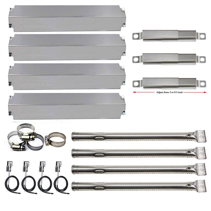Hisencn Repair kit Grill Burner, Heat Plate Shield Tent, Adjustable Crossover Tube Replacement - Grill Parts America