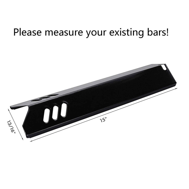 Hisencn 15 inch Grill Heat Plate Replacement, Porcelain Steel Heat Tent, Flame Tamer, Burner Cover, Flame Tamer 4Pack - Grill Parts America