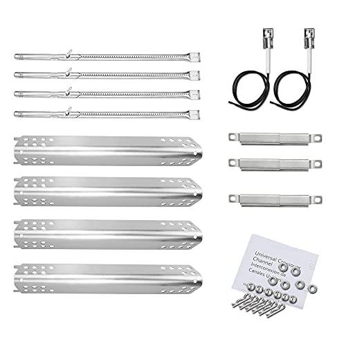 Hisencn 304 Stainless Steel Grill Parts Kit for Charbroil Advantage Series 4 Burner 463240015, 463240115, 463343015, 463344015 Gas Grill, Burner, Heat Plate, Carryover Tube Replacement Parts - Grill Parts America