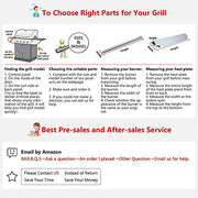 Hisencn 304 Stainless Steel Grill Parts Kit for Charbroil Advantage Series 4 Burner 463240015, 463240115, 463343015, 463344015 Gas Grill, Burner, Heat Plate, Carryover Tube Replacement Parts - Grill Parts America