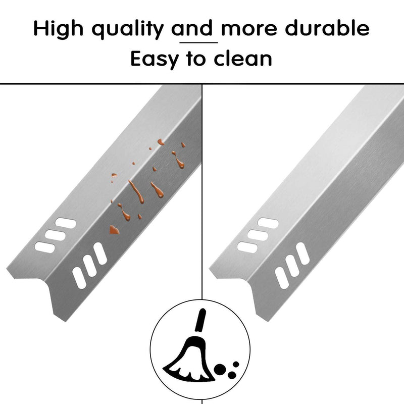 Hisencn 15" Stainless Steel BBQ Gas Grill Heat Plate Shield Tent (5Pack - Stainless Steel) Nexgrill - Grill Parts America
