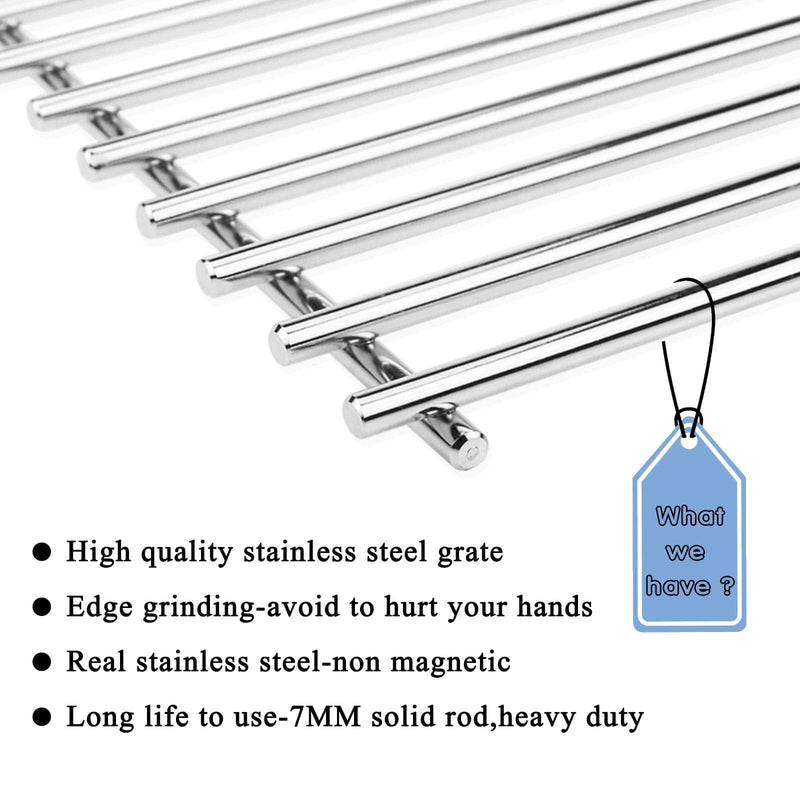 Hisencn Grill Cooking Grate Replacement Parts for  Nexgrill 720-0719BL, 720-0773, Stainless Steel 17 1/4" - Grill Parts America