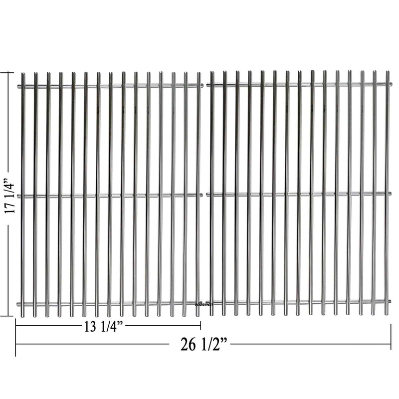 Hisencn Grill Cooking Grate Replacement Parts for  Nexgrill 720-0719BL, 720-0773, Stainless Steel 17 1/4" - Grill Parts America
