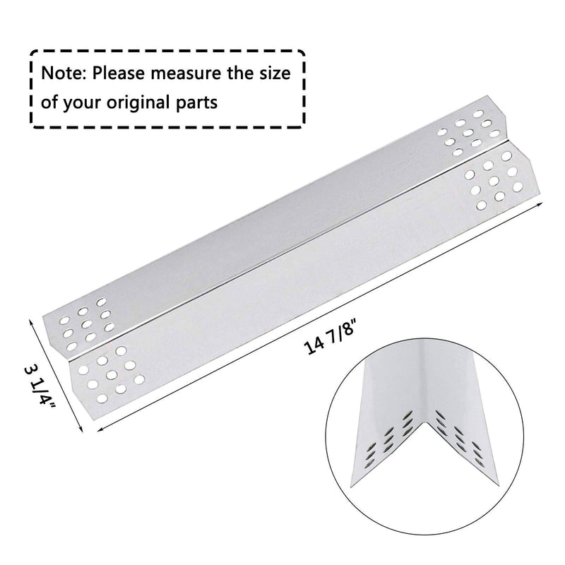 Hisencn Repair Kit Stainless Steel Burners, Stainless Heat Plates Tent Shield and Cooking Grids Grill Grate - Grill Parts America