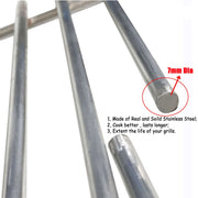 Hisencn Repair Kit Stainless Steel Burners, Stainless Heat Plates Tent Shield and Cooking Grids Grill Grate - Grill Parts America