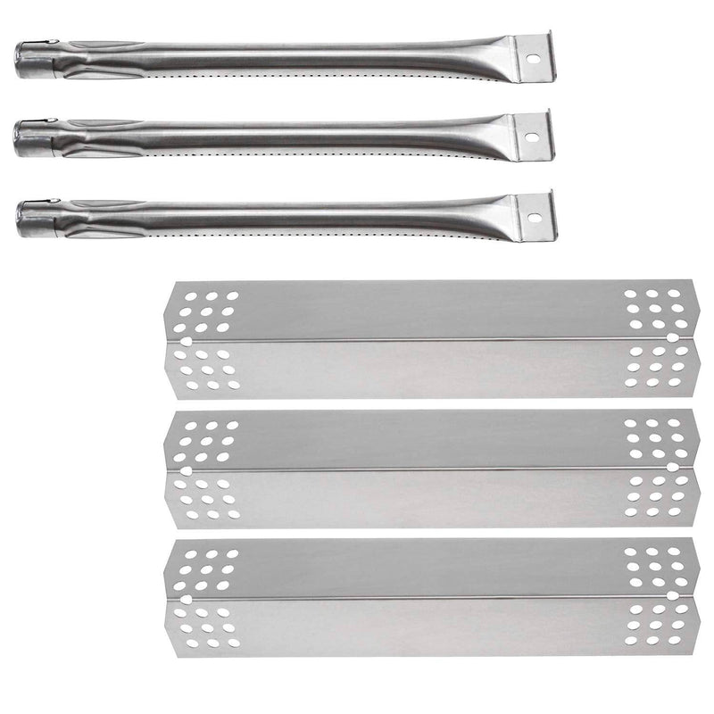 Hisencn Stainless Steel Burner Pipe Tube & Heat Plate Tent Shield Deflector Nexgrill 720-0737, 720-0769 Gas Grill Models - Grill Parts America