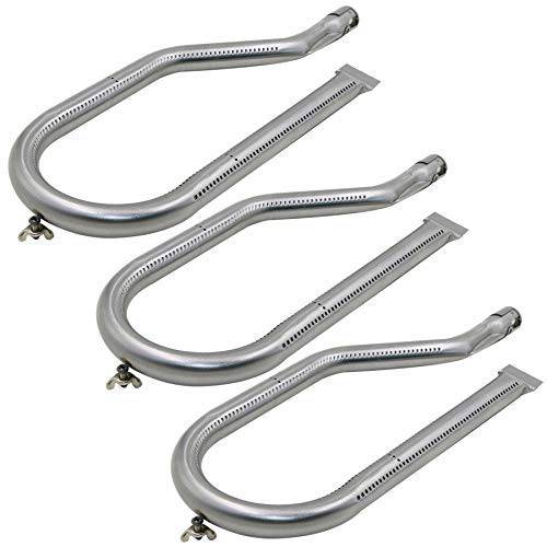 Hisencn Stainless Steel Gas Grill Burner Replacement, BBQ Tube Pipe Burner Parts,16 1/2 inch x 6 1/8 inch,Set of 3 - Grill Parts America