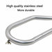 Hisencn Stainless Steel Gas Grill Burner Replacement, BBQ Tube Pipe Burner Parts,16 1/2 inch x 6 1/8 inch,Set of 3 - Grill Parts America