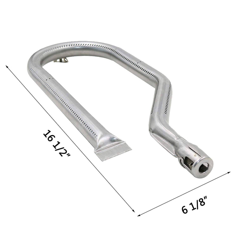 Hisencn Stainless Steel Gas Grill Burner Replacement, BBQ Tube Pipe Burner Parts,16 1/2 inch x 6 1/8 inch,Set of 3 - Grill Parts America