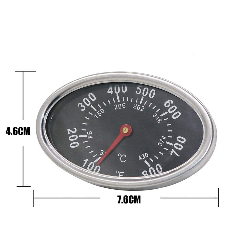 Hisencn Stainless Thermometer Lid Temp Gauge Heat Indicator 22551 Nexgrill 720-0830H Gas Grill - Grill Parts America