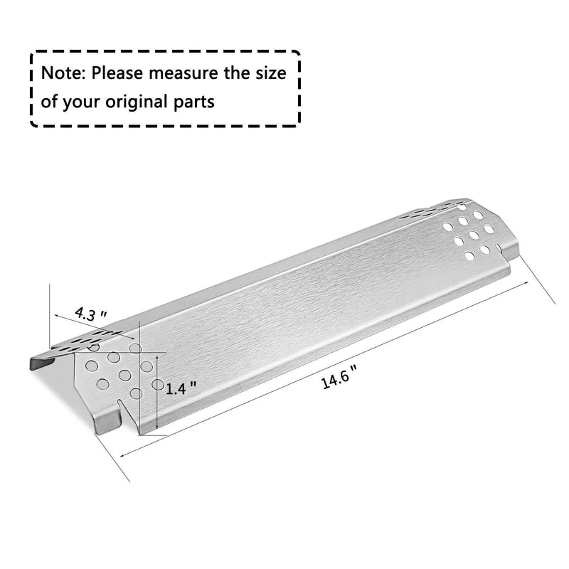 Nexgrill 5 Burner 720-0888, 720-0888N, 4 Burner 720-0830H Stainless Steel Pipe Burner Tube and Heat Heat Shield Tent Plates Flame Tamers Replacement - Grill Parts America