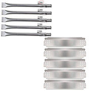 Nexgrill 5 Burner 720-0888, 720-0888N, 4 Burner 720-0830H Stainless Steel Pipe Burner Tube and Heat Heat Shield Tent Plates Flame Tamers Replacement - Grill Parts America