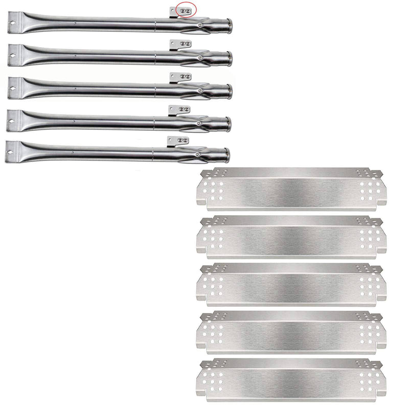 Nexgrill 5 Burner 720-0888, 720-0888N, 4 Burner 720-0830H Stainless Steel Pipe Burner Tube and Heat Heat Shield Tent Plates Flame Tamers Replacement - Grill Parts America