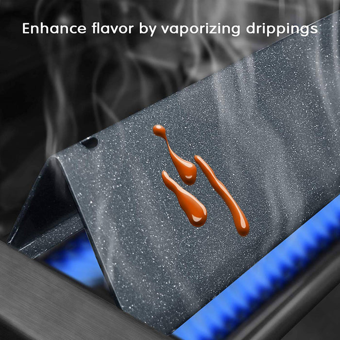 Hisencn 15.3 inch Flavor Bars Porcelain-Enameled Flavorizer Bars, Heat Plate Replacement for Weber - Grill Parts America