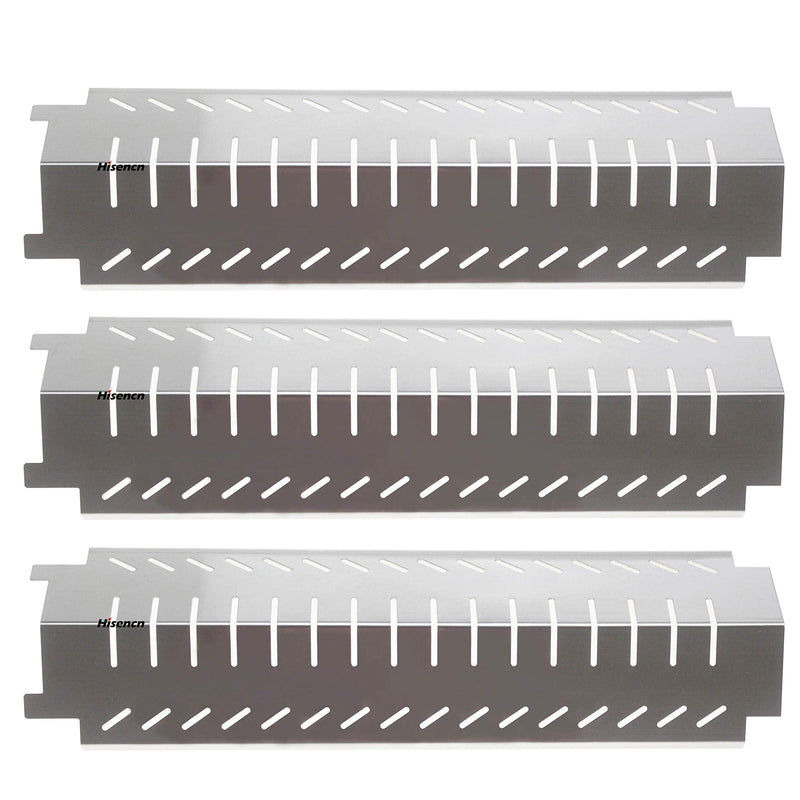 Hisencn (3-Pack Non-Magnetic Stainless Steel Heat Plate Grill Replacement Parts, Heat Tent Shield Deflector Replacement - Grill Parts America