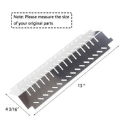 Hisencn (3-Pack Non-Magnetic Stainless Steel Heat Plate Grill Replacement Parts, Heat Tent Shield Deflector Replacement - Grill Parts America