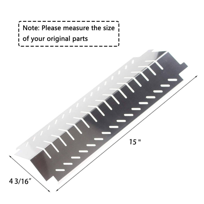 Hisencn (3-Pack Non-Magnetic Stainless Steel Heat Plate Grill Replacement Parts, Heat Tent Shield Deflector Replacement - Grill Parts America